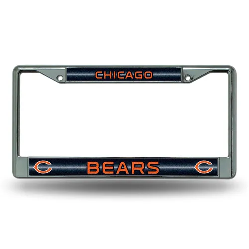Rico Chicago Bears Glitter Chrome License Plate Frame Fcgl1201