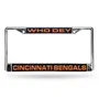 Rico Cincinnati Bengals Laser Chrome 12 X 6 License Plate Frame Fcl3206wd