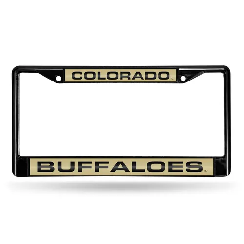 Rico Colorado Buffaloes Black Laser Chrome 12 X 6 License Plate Frame Fclb500101