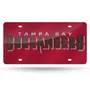 Rico Tampa Bay Buccaneers Wordmark Red Laser Cut Auto Tag Lzc2108