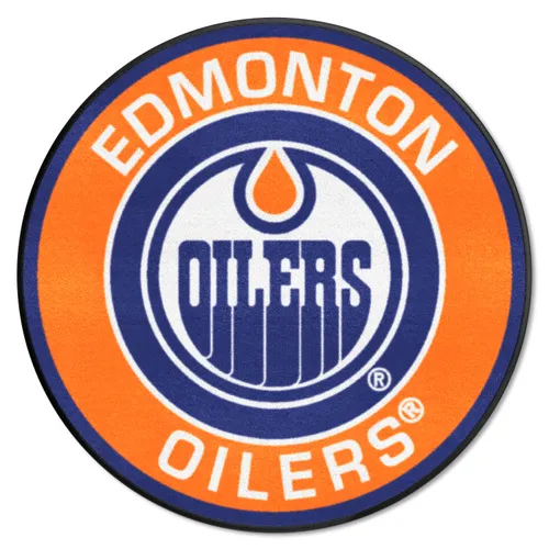 Fan Mats Edmonton Oilers Roundel Rug - 27In. Diameter
