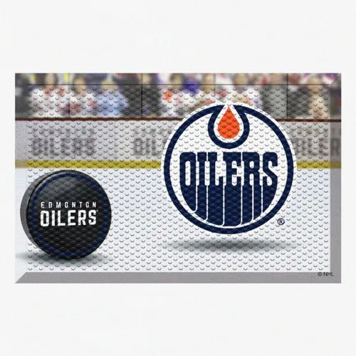 Fan Mats Edmonton Oilers Rubber Scraper Door Mat
