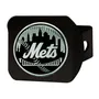 Fan Mats New York Mets Black Metal Hitch Cover With Metal Chrome 3D Emblem