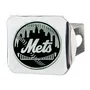 Fan Mats New York Mets Chrome Metal Hitch Cover With Chrome Metal 3D Emblem