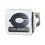 Fan Mats Chicago Bears Chrome Metal Hitch Cover With Chrome Metal 3D Emblem
