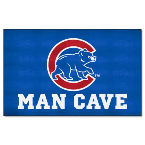 Fan Mats Chicago Cubs Man Cave Ultimat Rug - 5Ft. X 8Ft.