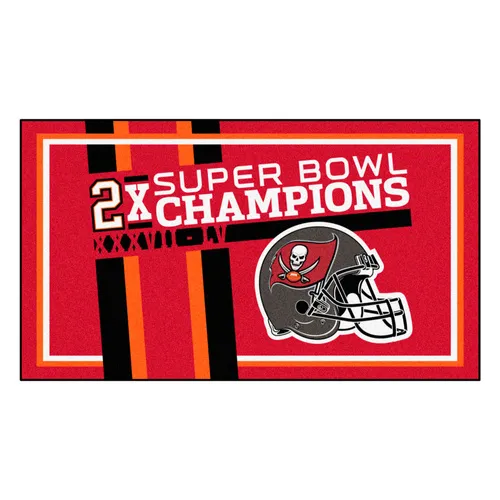 Fan Mats Tampa Bay Buccaneers Dynasty 3Ft. X 5Ft. Plush Area Rug