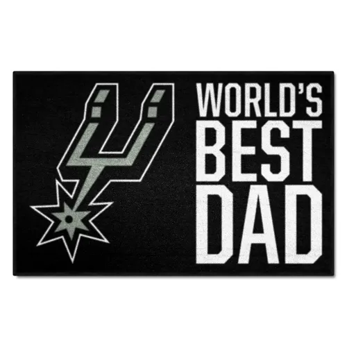 Fan Mats San Antonio Spurs Starter Accent Rug - 19In. X 30In. World's Best Dad Starter Mat