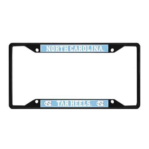 Fan Mats North Carolina Tar Heels Metal License Plate Frame Black Finish