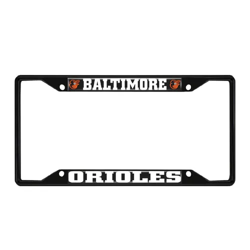 Fan Mats Baltimore Orioles Metal License Plate Frame Black Finish