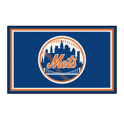 Fan Mats New York Mets 4Ft. X 6Ft. Plush Area Rug