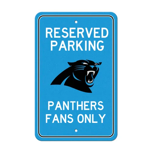 Fan Mats Carolina Panthers Team Color Reserved Parking Sign Decor 18In. X 11.5In. Lightweight