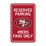 Fan Mats San Francisco 49Ers Team Color Reserved Parking Sign Decor 18In. X 11.5In. Lightweight