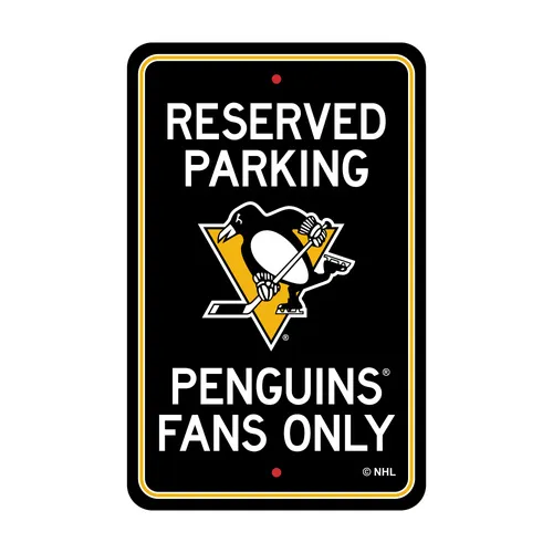 Fan Mats Pittsburgh Penguins Team Color Reserved Parking Sign Decor 18In. X 11.5In. Lightweight
