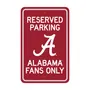 Fan Mats Alabama Crimson Tide Team Color Reserved Parking Sign Decor 18In. X 11.5In. Lightweight