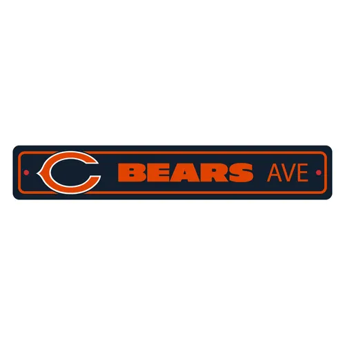 Fan Mats Chicago Bears Team Color Street Sign Decor 4In. X 24In. Lightweight