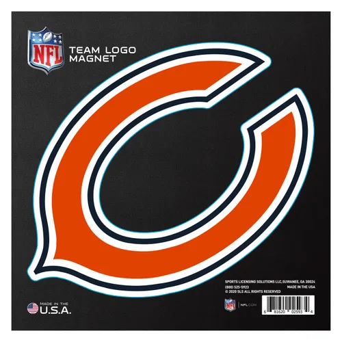 Fan Mats Chicago Bears Large Team Logo Magnet 10" (8.9835"X7.9915")