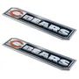 Fan Mats Chicago Bears 2 Piece Heavy Duty Aluminum Embossed Truck Emblem Set