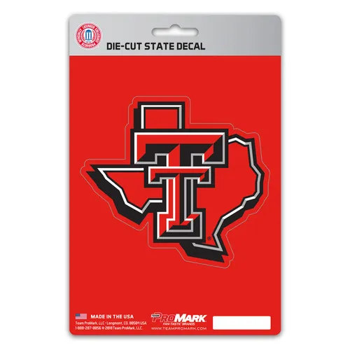Fan Mats Texas Tech Red Raiders Team State Shape Decal Sticker