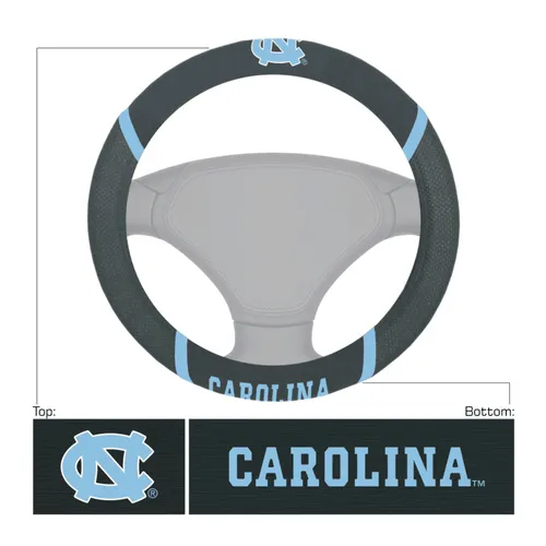 Fan Mats North Carolina Tar Heels Embroidered Steering Wheel Cover