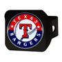 Fan Mats Texas Rangers Black Metal Hitch Cover - 3D Color Emblem
