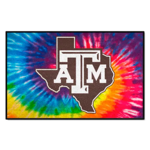 Fan Mats Texas A&M Aggies Tie Dye Starter Mat Accent Rug - 19In. X 30In.