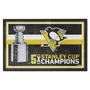 Fan Mats Pittsburgh Penguins Dynasty 4Ft. X 6Ft. Plush Area Rug