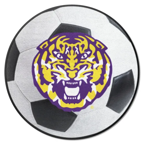Fan Mats Lsu Tigers Soccer Ball Rug - 27In. Diameter
