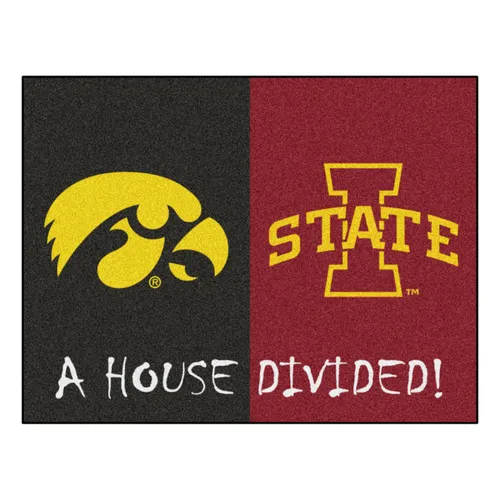 Fan Mats Iowa/Iowa State House Divided Mat