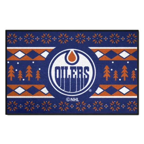 Fan Mats NHL Edmonton Holiday Sweater Starter Mat