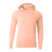 A4 Mens Cooling Performance Long Sleeve Hood Tee