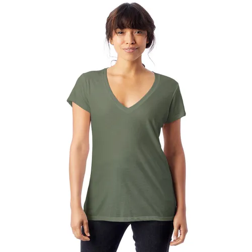 Alternative Ladies' Slinky-Jersey V-Neck T-Shirt 2894B2. Printing is available for this item.