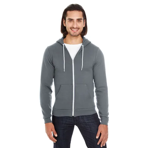 American Apparel Unisex Flex Fleece USA Made Zip Hoodie F497