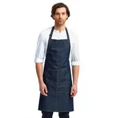 Artisan Collection By Reprime Unisex Jeans Stitch Denim Bib Apron RP126