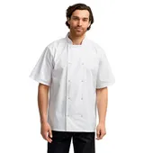 Artisan Collection By Reprime Unisex Studded Front Short-Sleeve Chef's Coat RP664