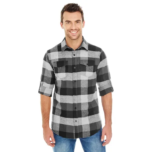 Burnside Men's Plaid Flannel Shirt B8210. Printing is available for this item.