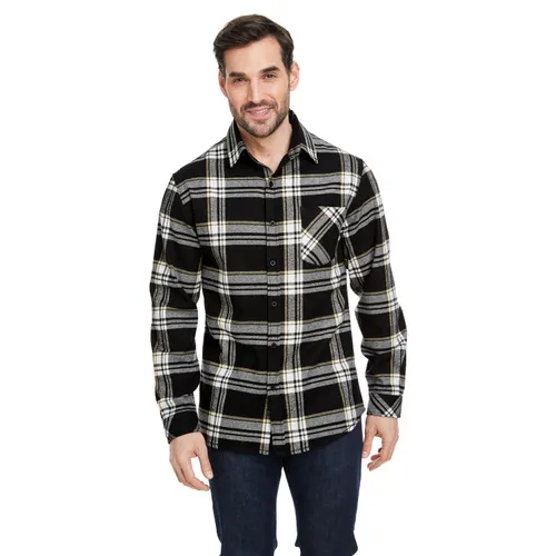 Burnside Woven Plaid Flannel With Biased Pocket B8212. Printing is available for this item.