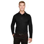 Devon & Jones CrownLux Performance Men's Plaited Long Sleeve Polo DG20L