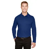 Devon & Jones CrownLux Performance Men's Tall Plaited Long Sleeve Polo DG20LT