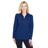 Devon & Jones CrownLux Performance Ladies' Plaited Long Sleeve Polo DG20LW