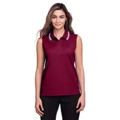 Devon & Jones Ladies' CrownLux Performance Plaited Tipped Sleeveless Polo DG20SW