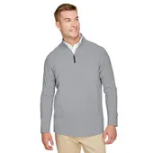 Devon & Jones CrownLux Performance Men's Clubhouse Micro-Stripe Quarter-Zip DG480