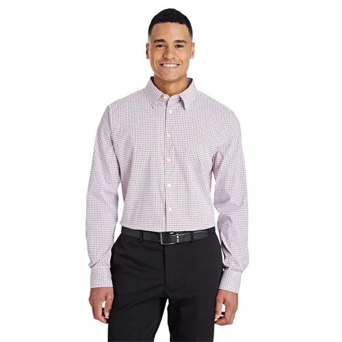 Devon & Jones CrownLux Performance Men's Micro Windowpane Shirt DG540. Printing is available for this item.