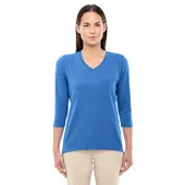 Devon & Jones Ladies' Perfect Fit Bracelet-Length V-Neck Top DP184W