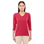 Devon & Jones Ladies' Perfect Fit Bracelet-Length V-Neck Top DP184W