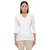 Devon & Jones Ladies' Perfect Fit Bracelet-Length V-Neck Top DP184W