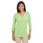 Devon & Jones Ladies' Perfect Fit Y-Placket Convertible Sleeve Knit Top DP186W