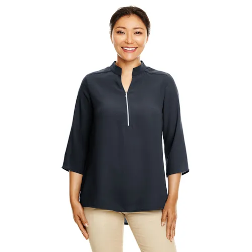 Devon & Jones Ladies' Perfect Fit 3/4-Sleeve Crepe Tunic DP611W. Printing is available for this item.