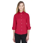 Devon & Jones Ladies' Perfect Fit 3/4-Sleeve Stretch Poplin Blouse DP625W