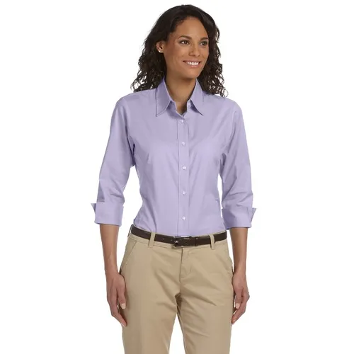 Devon & Jones Ladies' Perfect Fit 3/4-Sleeve Stretch Poplin Blouse DP625W. Printing is available for this item.